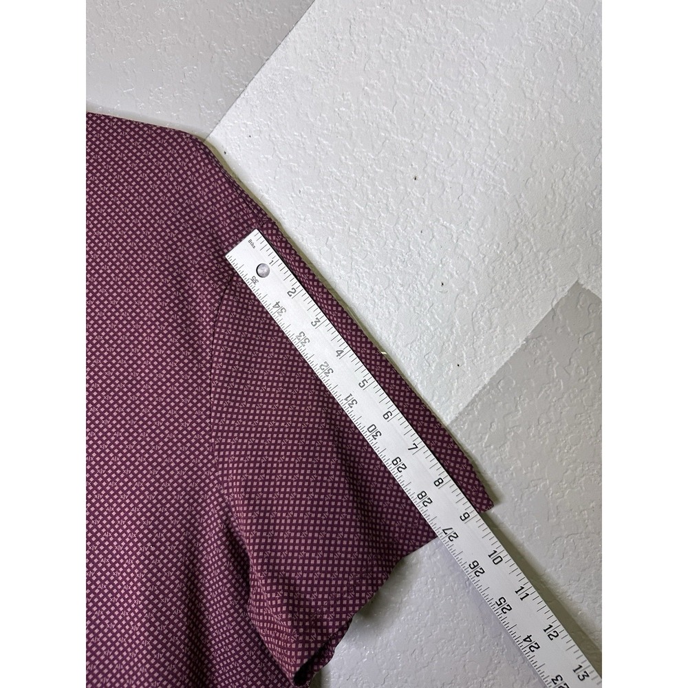 Armani Exchange A|X Mens Red All Over Micro Logo Print Stretch Polo Shirt 2XL - Picture 10 of 14